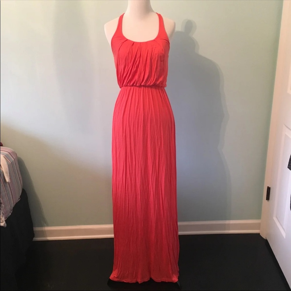 Issi coral maxi dress
